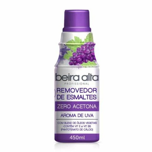 Removedor Zero Acetona 450 ml Aroma Uva Beira Alta