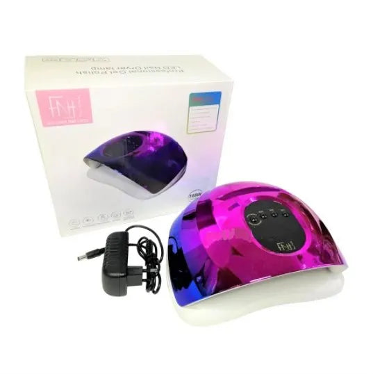 Fan Nail Cabine Led Unha De Gel D9 Metálica Colorida Rosa Led 168w