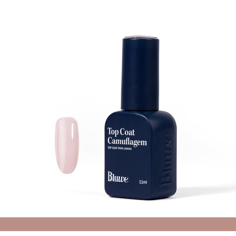 Top Coat Camuflagem Querido Bege 11ml - Bluwe